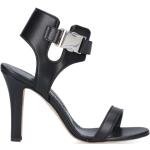 Sandales à talons Manolo Blahnik noires en cuir Pointure 41 look fashion pour femme 