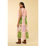 Robes Manoush multicolores patchwork en coton à manches courtes midi à manches courtes Taille XL pour femme 
