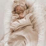 Couvertures blanches en coton pour bébés bio 