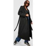 Manteaux en laine Boohoo noirs avec ceinture à manches longues Taille L look casual pour femme en promo 