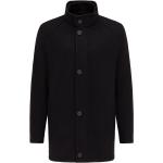 Manteaux en laine Pierre Cardin noirs à manches longues look sportif pour homme 