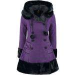 Manteau d'hiver Rockabilly de Hell Bunny - Manteau Sarah Jane - XS à 4XL - pour Femme - lilas