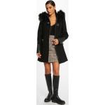 Manteaux Morgan noirs en fausse fourrure à capuche à manches longues à col montant Taille S look fashion pour femme 