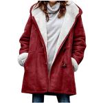 Manteaux rouges en velours à capuche à capuche à manches longues Taille 4 XL plus size look gothique pour femme 