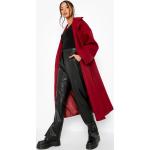 Manteaux en laine Boohoo rouge bordeaux en fausse fourrure avec ceinture Taille S pour femme en promo 