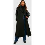 Manteaux en laine Boohoo noirs en fausse fourrure à manches longues Taille L pour femme en promo 