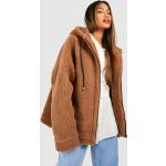 Vestes d'hiver Boohoo camel en laine à motif ours à manches longues Taille S pour femme en promo 