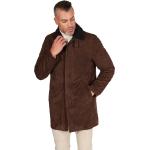 Manteaux en cuir D'arienzo marron en velours à motif moutons avec col en fourrure Taille 3 XL pour homme en promo 