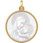 Manufacture Mayaud Médaille bapteme Médaille Vierge à l'enfant de Botticelli or et nacre