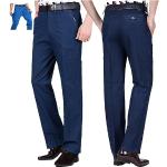 Pantalons taille haute bleues foncé stretch look casual 