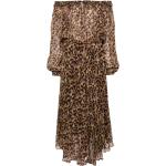 Robes longues de créateur Isabel Marant marron all over en viscose à manches longues longues à manches longues Taille XS pour femme 