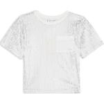 T-shirts à col rond blanc d'ivoire en jersey enfant 
