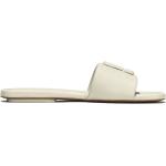Sandales plates de créateur Marc Jacobs blanc crème en cuir Nappa à bouts carrés Pointure 41 pour femme 