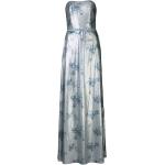 Robes de soirée bustiers bleues à fleurs à sequins sans manches Taille XXL pour femme en promo 