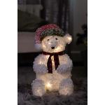 Décorations de Noël blanc écru à motif ours 