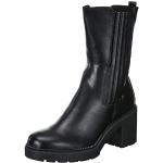 Boots Chelsea Marco Tozzi noires pour pieds étroits à fermetures éclair Pointure 42 look fashion pour femme 