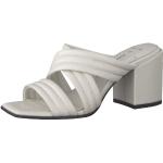 Sandales à talons Marco Tozzi blancs cassés en cuir synthétique pour pieds étroits Pointure 38 look fashion pour femme 