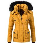 Vestes d'hiver Marikoo jaunes en cuir synthétique Taille XS look fashion pour femme 