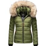 Vestes d'hiver Marikoo vertes en cuir synthétique imperméables Taille 3 XL look fashion pour femme 