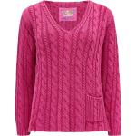 Pullovers rose fushia en coton look sportif pour femme 