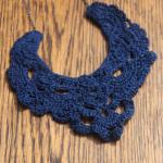 Colliers en argent bleu marine en laine pour femme 