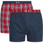 Caleçons Mariner rouges en coton en lot de 2 Taille XL look fashion pour homme 