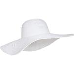 Chapeaux de paille blancs en paille Taille M look fashion pour femme 