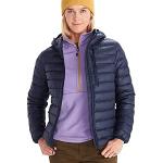 Vestes de randonnée Marmot bleues à motif canards coupe-vents respirantes à capuche à col montant Taille XS look fashion pour femme 