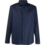 Chemises de créateur Marni bleues imprimées à manches longues Taille 3 XL classiques pour homme 