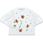 T-shirts à col rond Marni blancs à fleurs en jersey à sequins de créateur Taille 10 ans pour fille de la boutique en ligne Miinto.fr avec livraison gratuite 