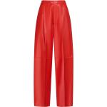 Pantalons en cuir de créateur Marni rouges en cuir Taille XS W40 pour femme 