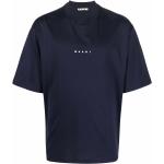 T-shirts à imprimés de créateur Marni bleus bio à manches courtes à col rond Taille XL pour homme 