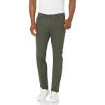 Pantalons classiques vert olive délavés stretch W31 look fashion pour homme 
