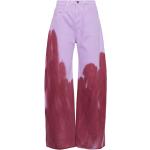 Jeans taille haute lilas à motif tie-dye en coton mélangé bio éco-responsable Taille XS W24 L28 classiques pour femme 