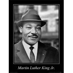 Martin Luther King Jr. Affiche Reproduction et Cadre (MDF) Noir - Portrait 1964 (80 x 60cm)