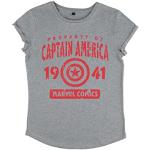 T-shirts gris à manches courtes The Avengers bio à manches courtes Taille L look fashion pour femme 