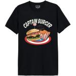 T-shirts noirs à motif hamburger à manches courtes Marvel lavable en machine à manches courtes Taille 3 XL look fashion pour homme 