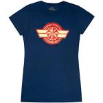 Marvel Captain Marvel Logo Womens Navy T-Shirt, Navy, XXL