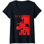 T-shirts noirs à manches courtes Deadpool à manches courtes Taille S classiques pour femme 