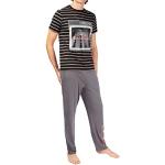 Hauts de pyjama noirs à rayures Wandavision Taille S look fashion pour homme 