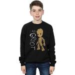 Sweatshirts noirs en jersey Les Gardiens de la Galaxie Groot look fashion pour garçon de la boutique en ligne Amazon.fr 