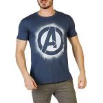 T-shirts bleus à manches courtes The Avengers à manches courtes à col rond Taille M look fashion pour homme 