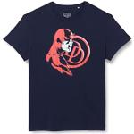 Marvel MEMARCOTS244 T-Shirt, Navy, S Homme