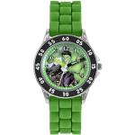 Montres-bracelet vertes Hulk à quartz rondes look fashion en silicone pour homme 