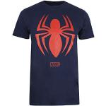 Marvel Spiderman Logo T-Shirt, Navy, XX-Large Homme