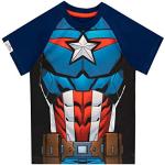 T-shirts à manches courtes bleus Captain America look fashion pour garçon de la boutique en ligne Amazon.fr Amazon Prime 
