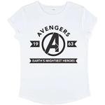 T-shirts blancs à manches courtes The Avengers bio à manches courtes Taille M look fashion pour femme 