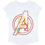 T-shirts blancs à manches courtes The Avengers bio à manches courtes Taille L look fashion pour femme 