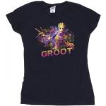 Marvel Womens/Ladies Guardians Of The Galaxy Abstract Groot Cotton T-Shirt