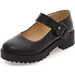 Chaussures montantes noires en caoutchouc à talons carrés Pointure 41,5 look fashion pour femme en promo 